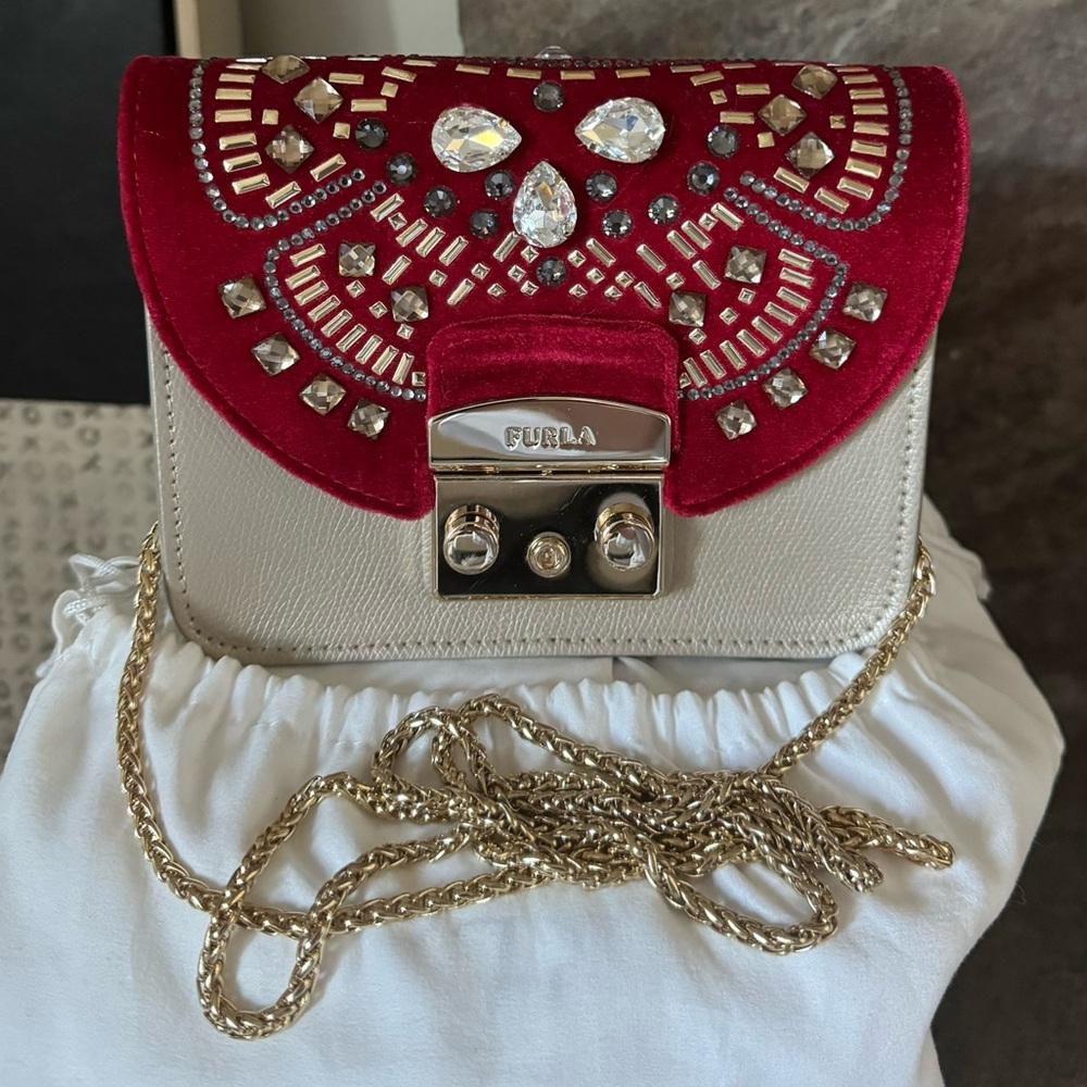 Furla Metropolis leather crossbody bag.